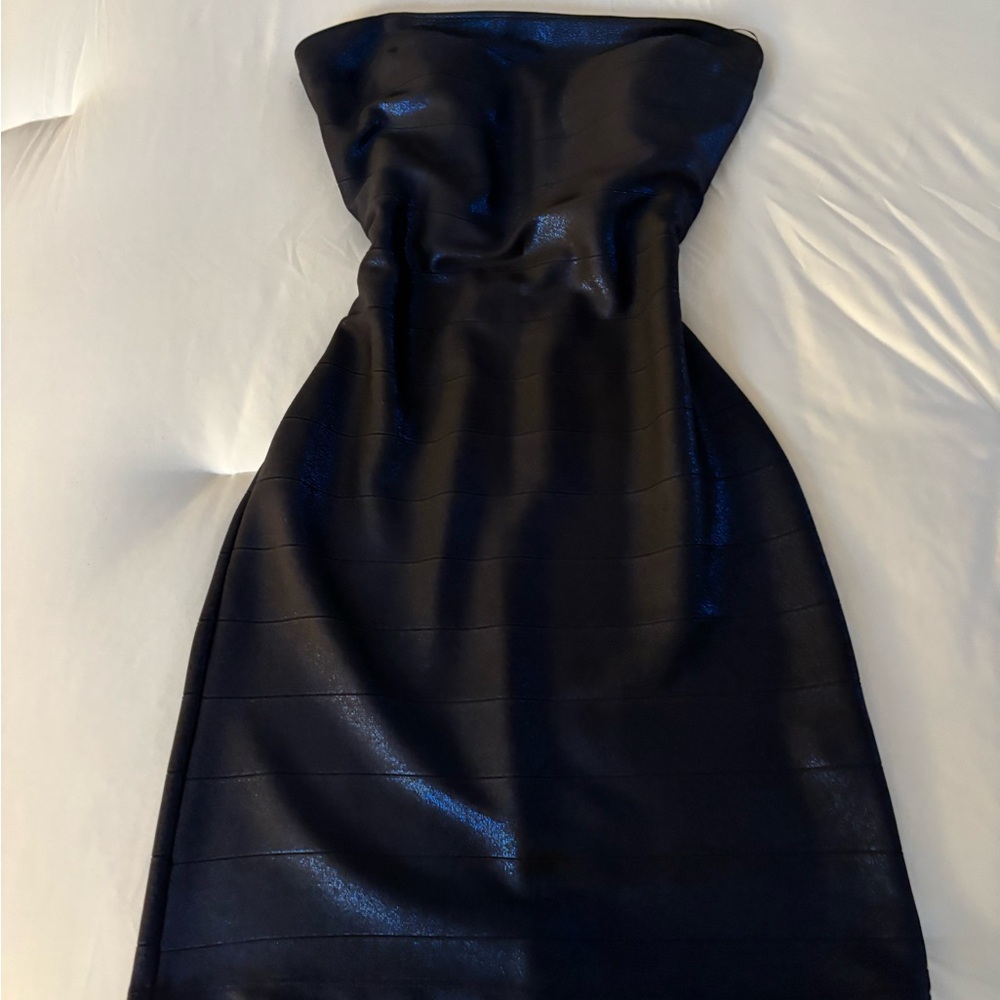 Morgan & Co. Shimmering Midnight Strapless Dress